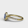 varitsa-jewellers - Single Halo 1.95ct Round Cut Sapphire Engagement Ring - 06GG60S